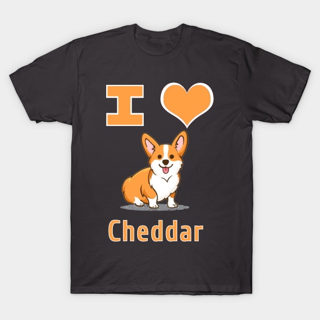 I Heart Cheddar T-Shirt by Pretty Good Shirts